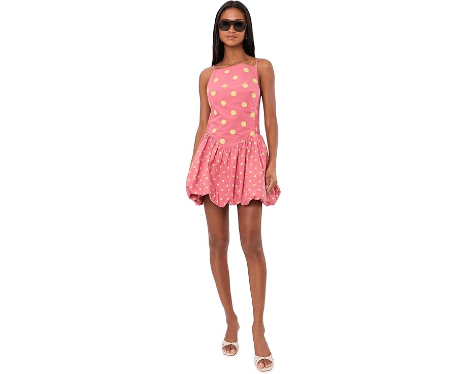Мини-платье Misty Free People в горошек с регулируемыми бретелями
