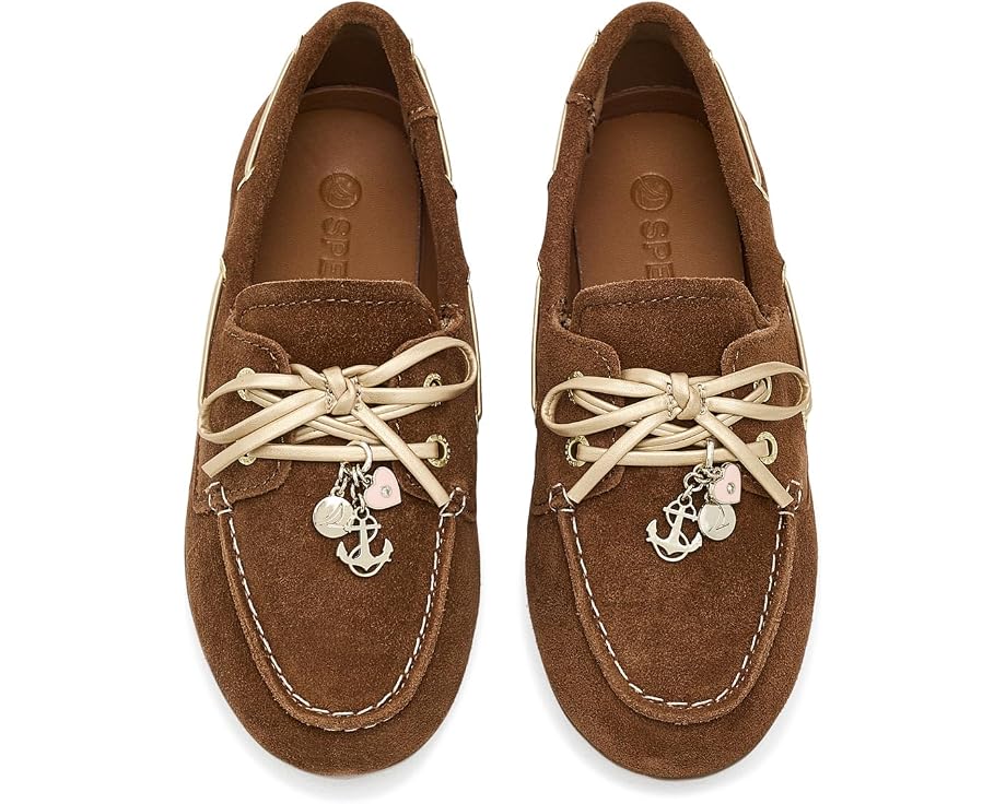 Sperry Slim Boat детские лодочки из замши с декором