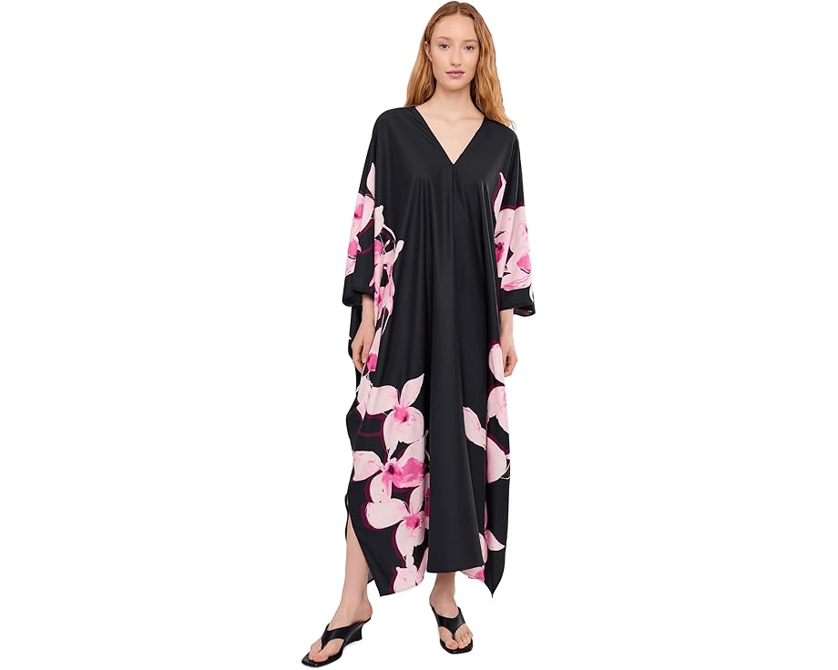 Natori женский кафтан Orchida с цветочным принтом