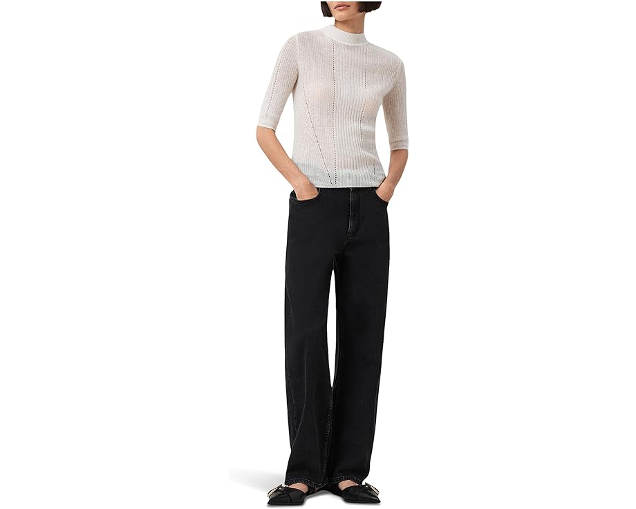 Топ AllSaints Filippa с воротником стойкой и короткими рукавами