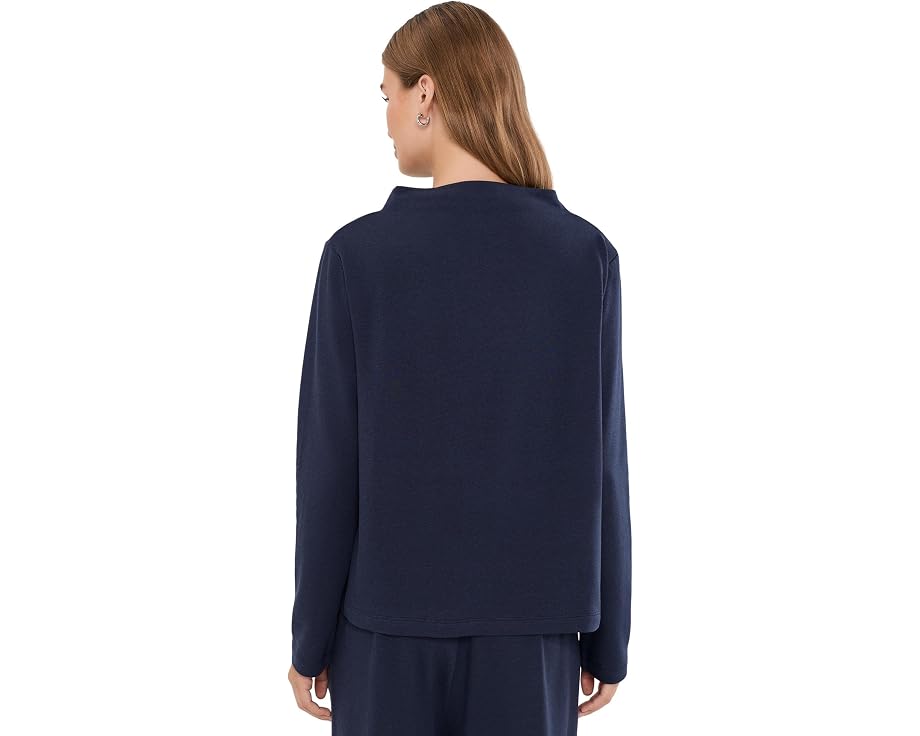 Cozy Brushed Terry Hug Funnel Neck Top