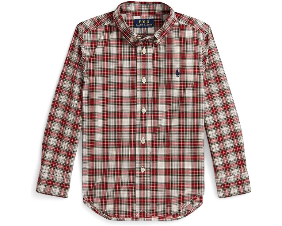 Рубашка из хлопкового поплина в клетку Polo Ralph Lauren Kids для малышей