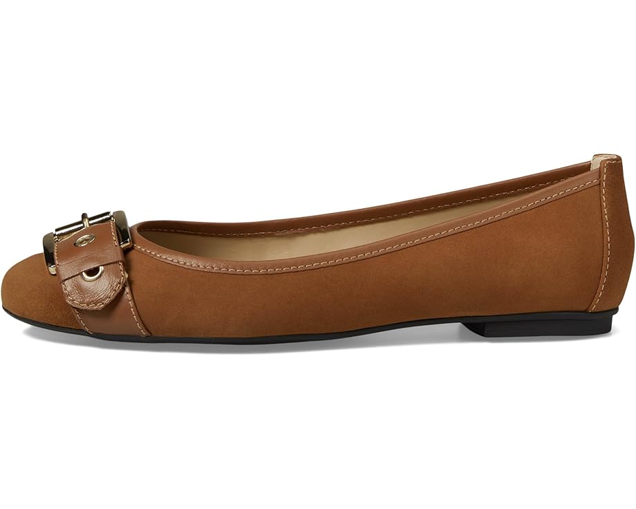 Балетки French Sole Ditto из замши с декоративной пряжкой