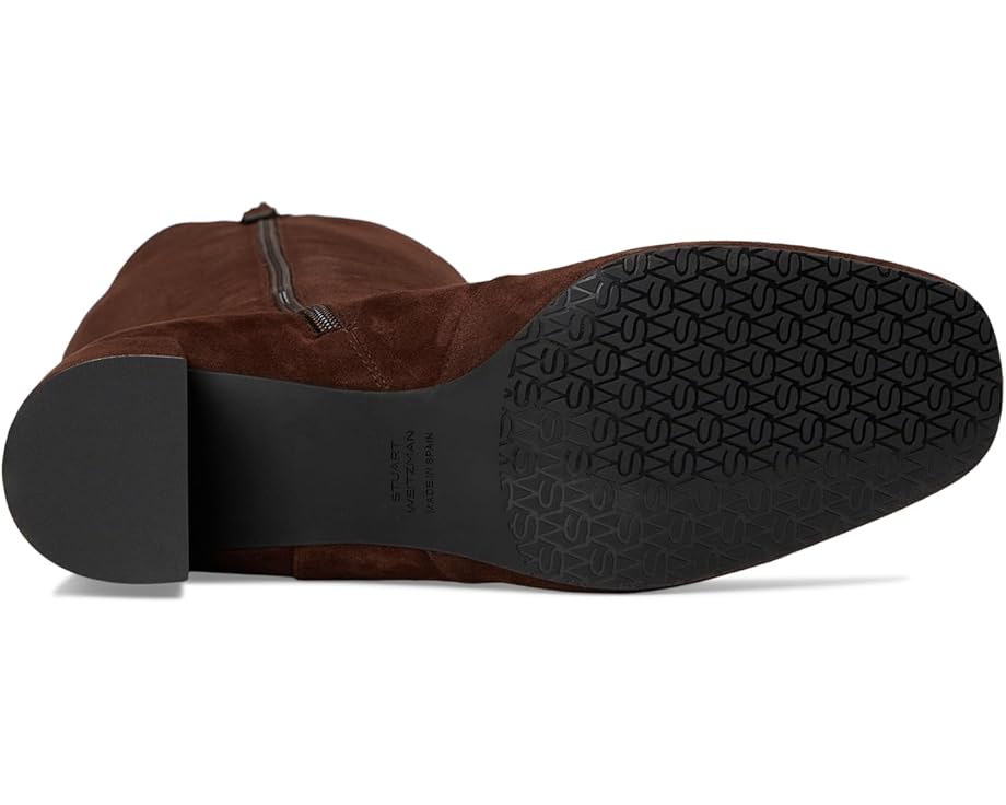 Ботильоны Stuart Weitzman Maeve Zip с квадратным носком на устойчивом каблуке