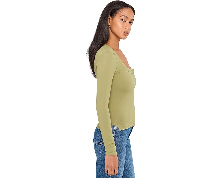 Free People Wide Awake Layering топ для многослойности с круглым вырезом