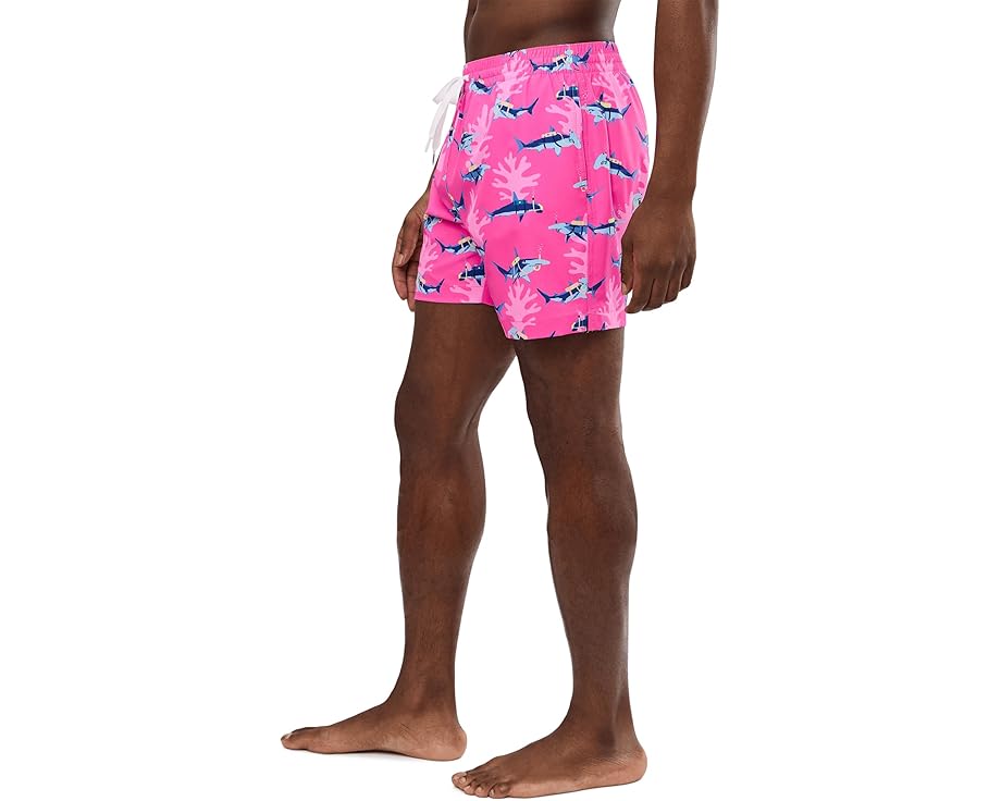 Плавки Chubbies The Great Pink Sharks 14 см с принтом под кожу акулы и защитной подкладкой
