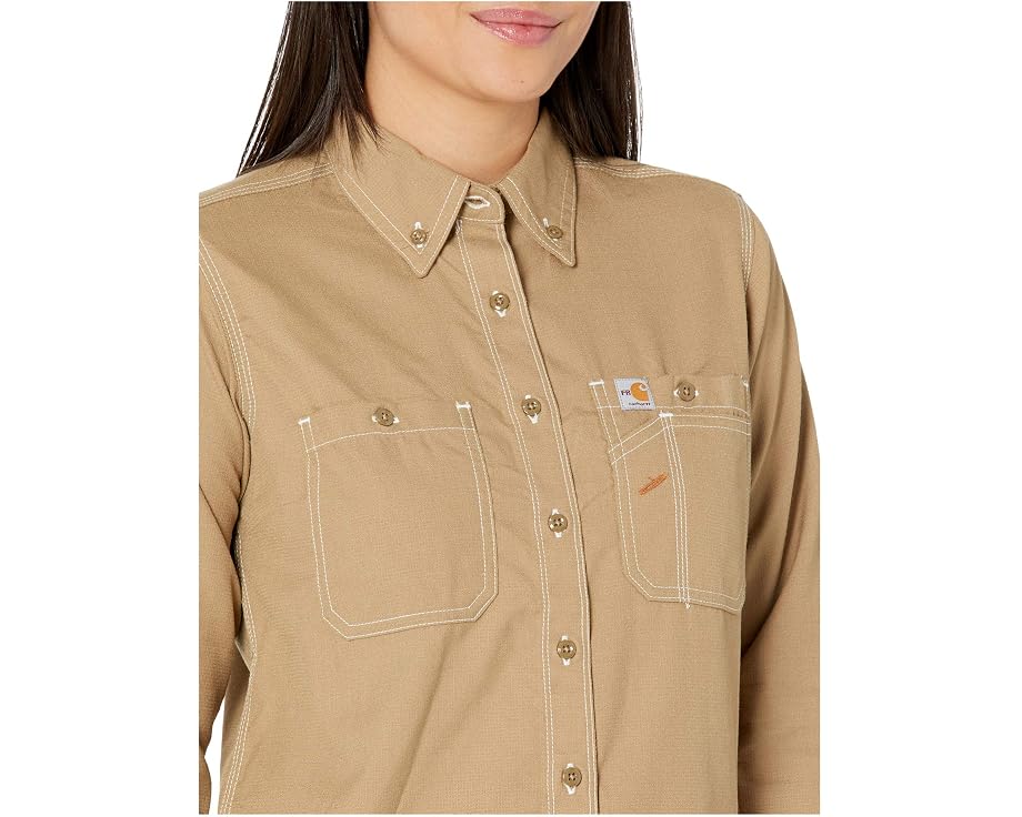 Огнестойкая рубашка Carhartt Force свободного кроя с длинным рукавом