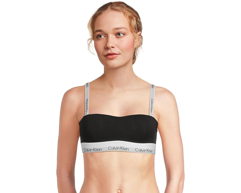 Бюстгальтер-бандо Calvin Klein Underwear Icon из хлопка и модала с легким уплотнением