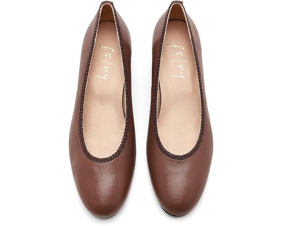Босоножки French Sole Kiara на каблуке из шоколадной кожи