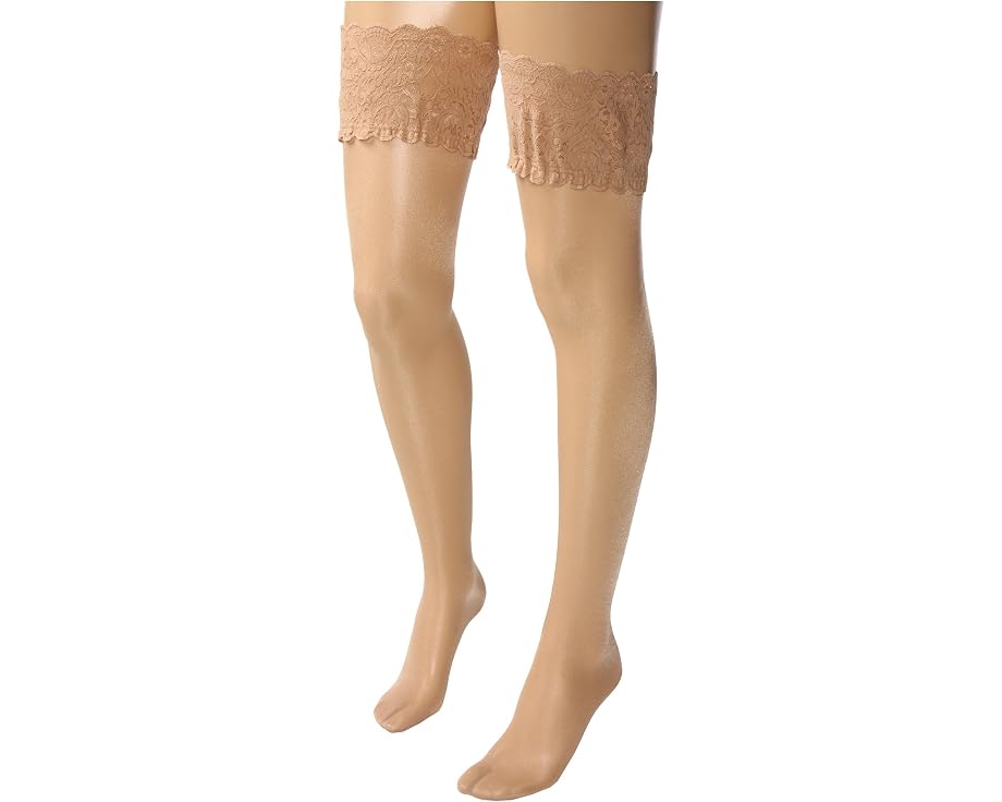 Чулки Wolford Satin Touch 20 Stay-Up с кружевной резинкой и атласным блеском