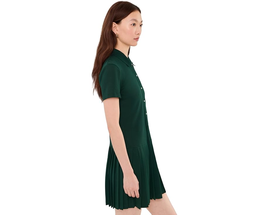 Платье Lacoste поло приталенное с плиссировкой