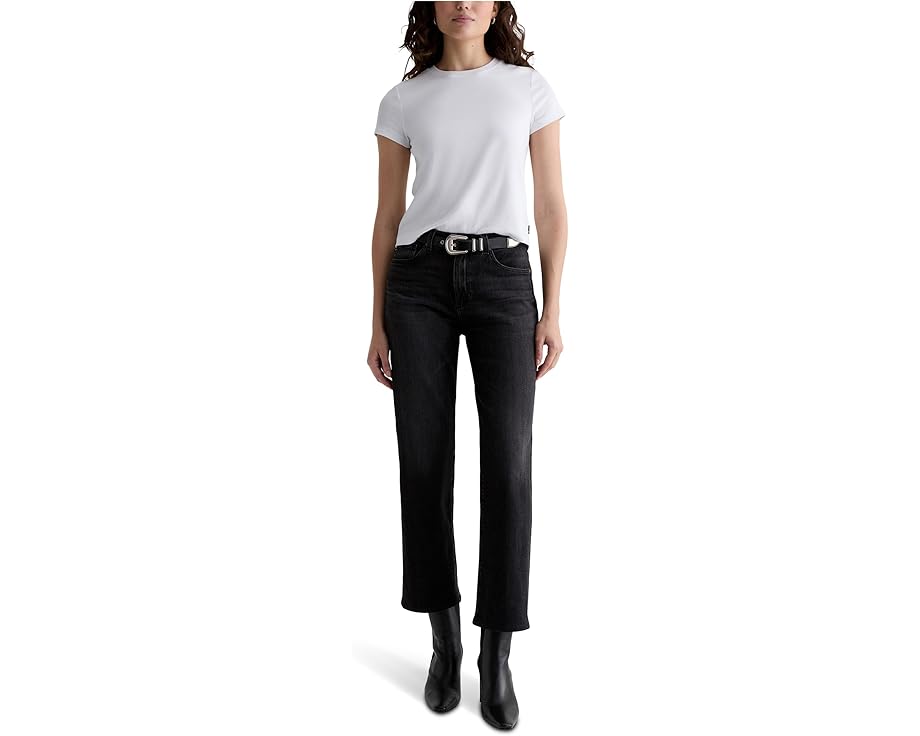 Прямые джинсы AG Jeans Brinley со средней посадкой в цвете Nebula