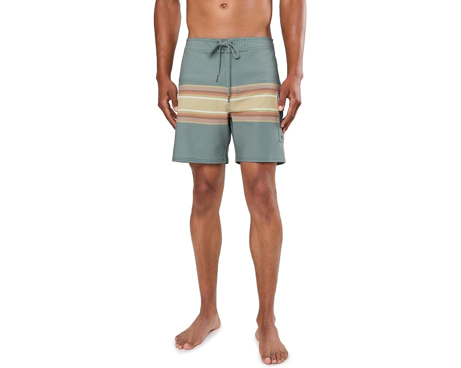 Пластиковые шорты RVCA Exotica длиной 43 см зеленые