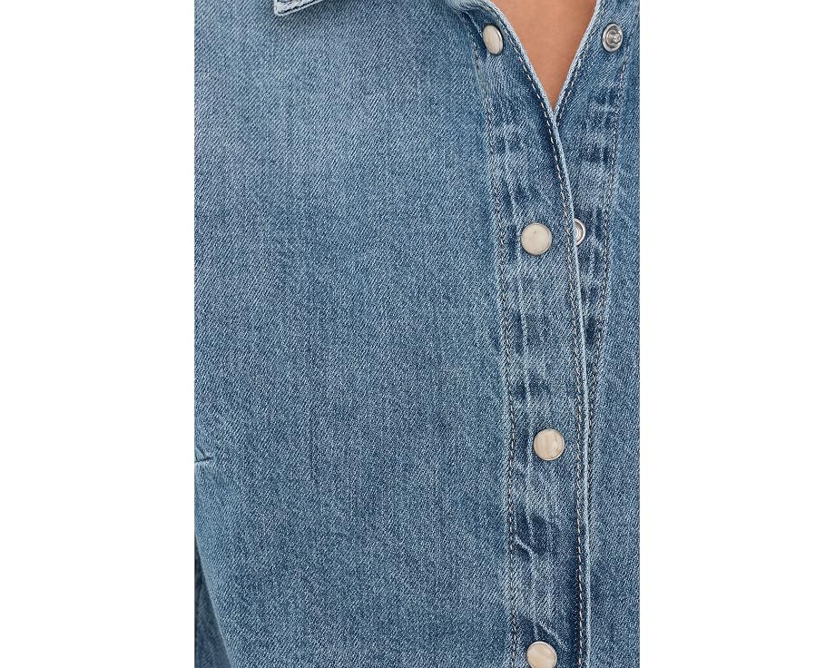 Рубашка Free People Benny Slim Denim женская с кнопками