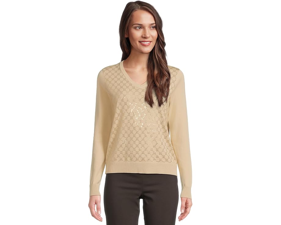Свитер Elliott Lauren Pop Top с V-образным вырезом и стразами