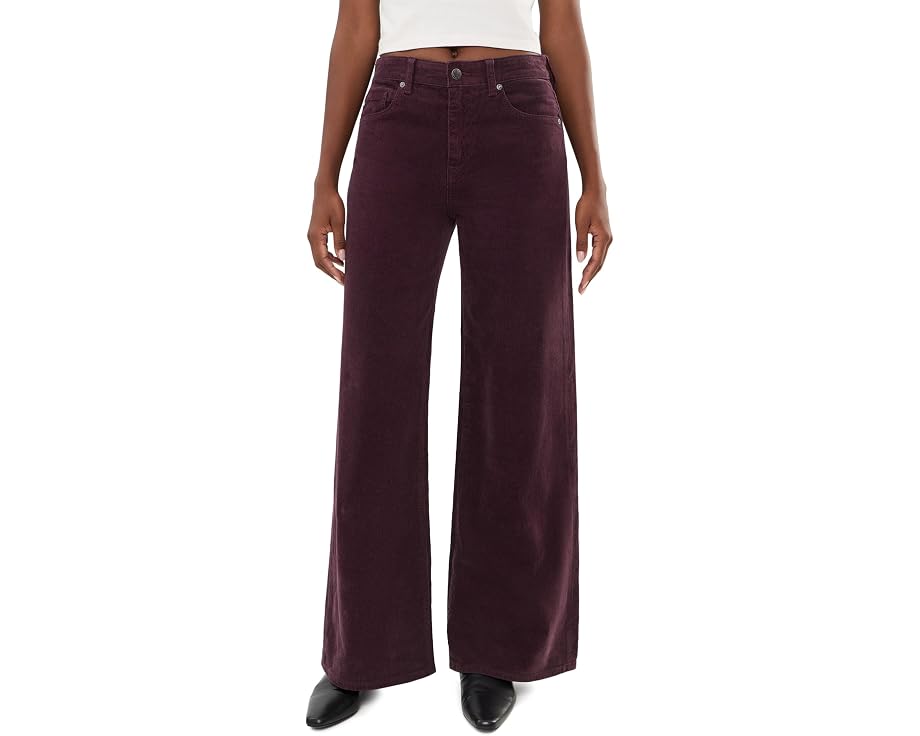 Брюки AG Jeans Saige Wide Leg из вельвета, посадка мидл-райз