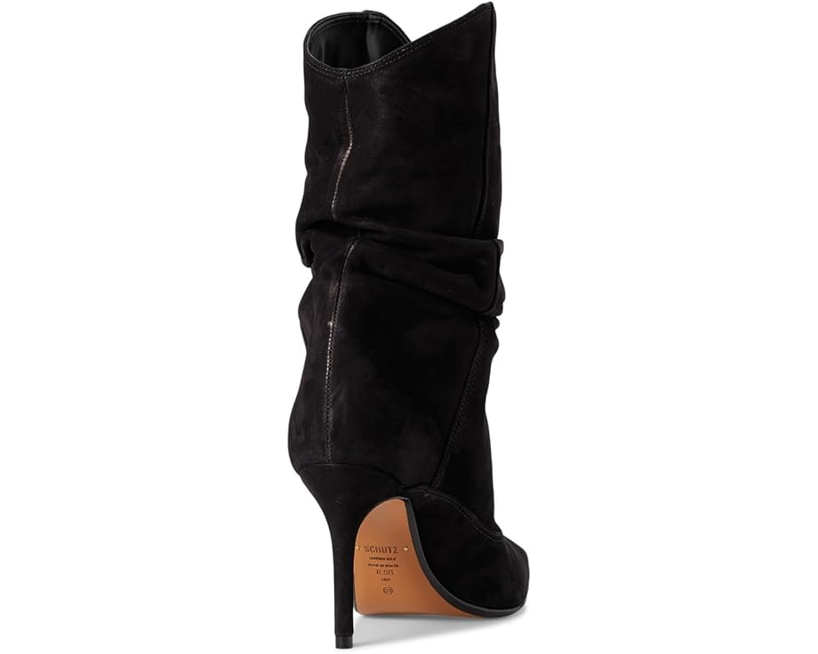 Ботинки Schutz Maryana Slouch из замши на шпильке