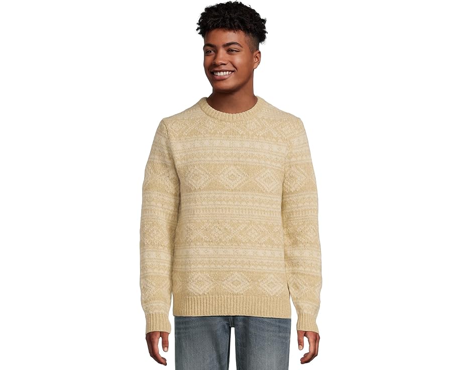Классический свитер L.L.Bean из рагг-вул с круглой горловиной и узором Fair Isle