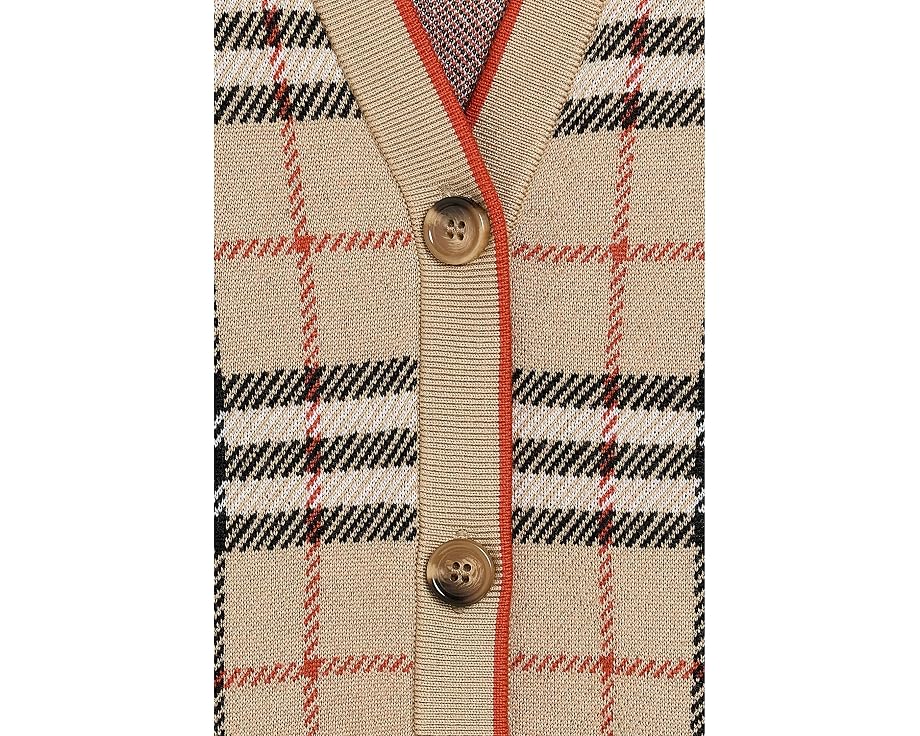 Детский вязаный кардиган Burberry Kids Graham Vintage Top в клетку
