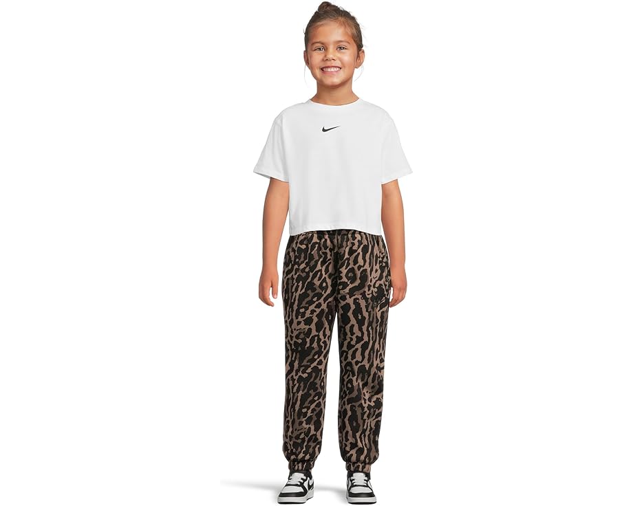 Детские спортивные брюки Nike Kids Club Fleece с принтом камуфляж и свободным кроем
