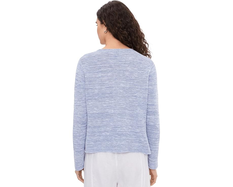 Свитер Eileen Fisher с круглой горловиной из узловатой смеси органического льна и хлопка