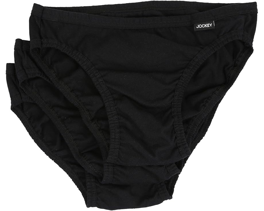 Jockey трусы бикини Elance 3 шт черные