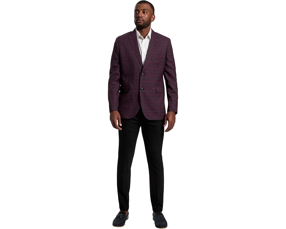 Классический пиджак Johnston & Murphy в клетку Windowpane