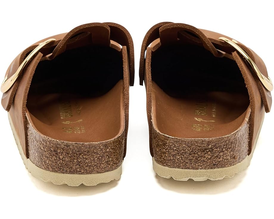 Клоги Birkenstock Boston Big Buckle из гладкой кожи с анатомической стелькой