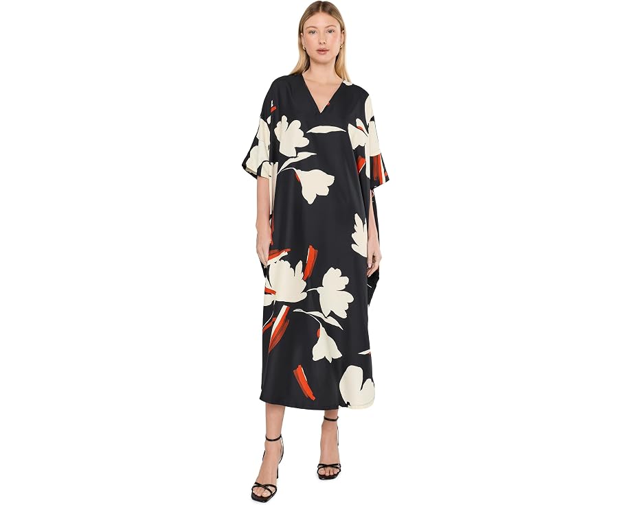 Natori Кафтан Kami Caftan с принтом черный
