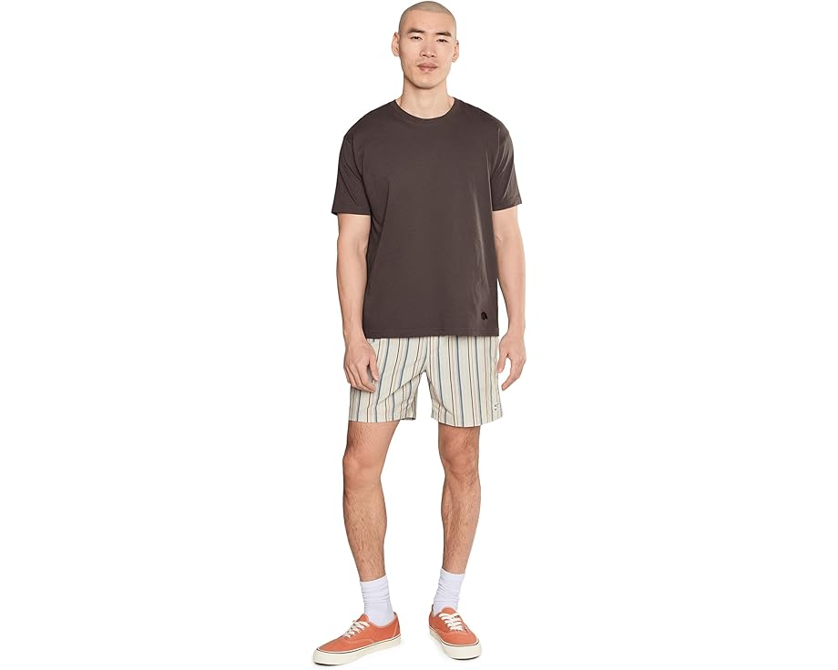 Шорты RVCA Exotica Seersucker Elastic 17 с эластичным поясом и карманом на пуговице