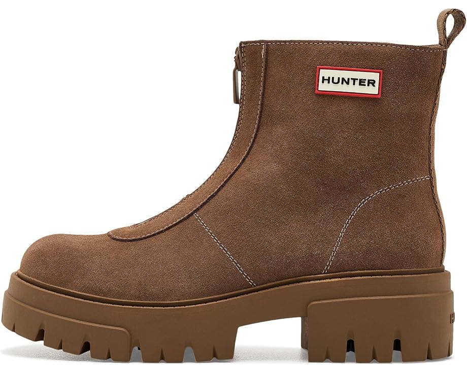 Hunter Gemma женские замшевые ботильоны на каблуке, цвет Dark Natural Suede