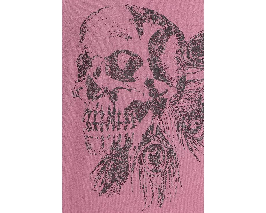 Футболка John Varvatos Skull Feather с принтом черепа