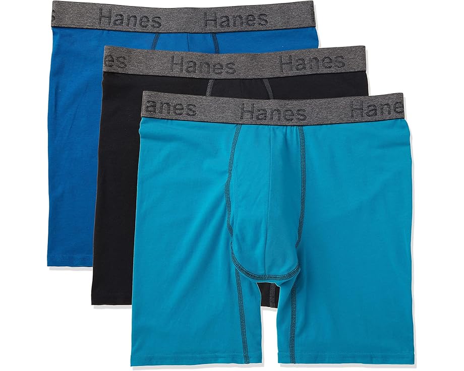 Трусы-боксеры Hanes Comfort Flex Fit ультрамягкие стрейч 3 шт набор