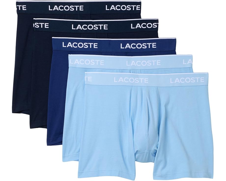 Набор из 5 боксеров Lacoste 5-Pack Cotton Boxer Briefs из хлопка