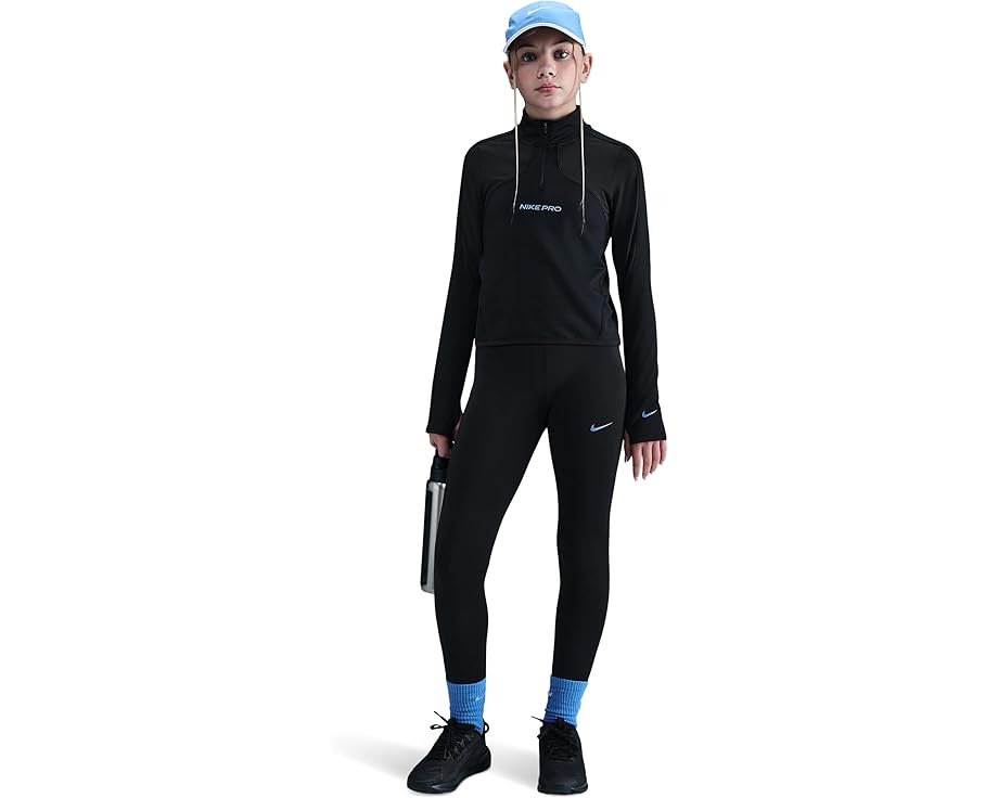 Детская кофта Nike Kids Pro с технологией Therma-FIT и молнией на половину