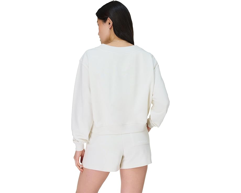 Кроп-топ Sweaty Betty Revive с V-образным вырезом и рукавами-фонариками