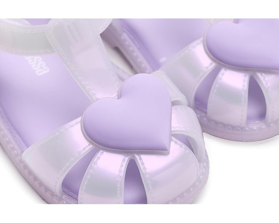 Mini Melissa Сандалии Hip Heart Ballerina для малышей с липучкой и водонепроницаемым ПВХ