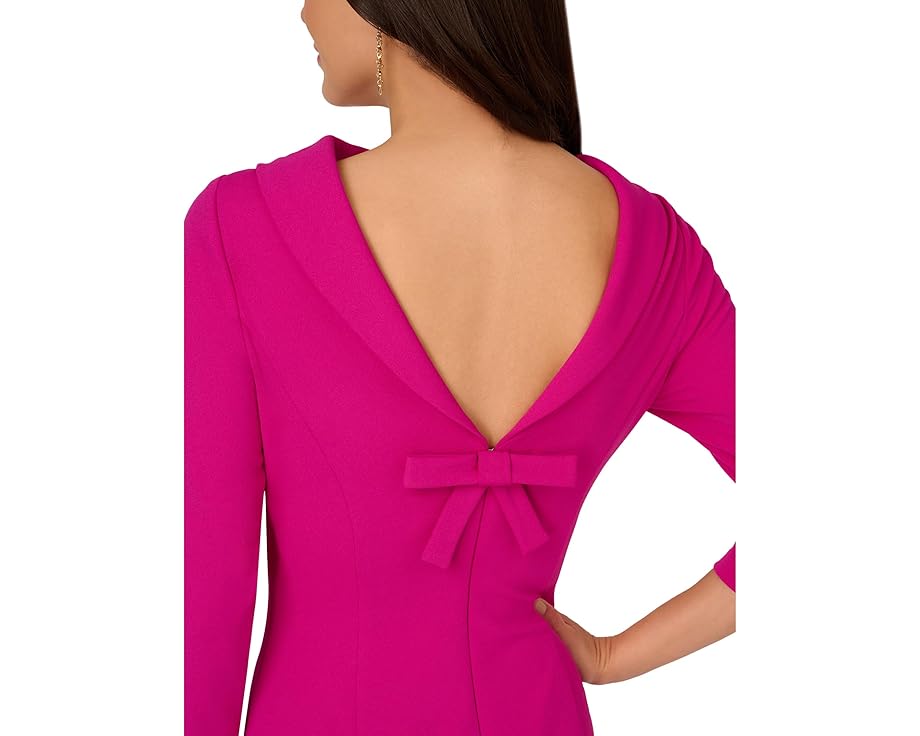 Платье миди Adrianna Papell с воротником-хомут и рукавом 3/4