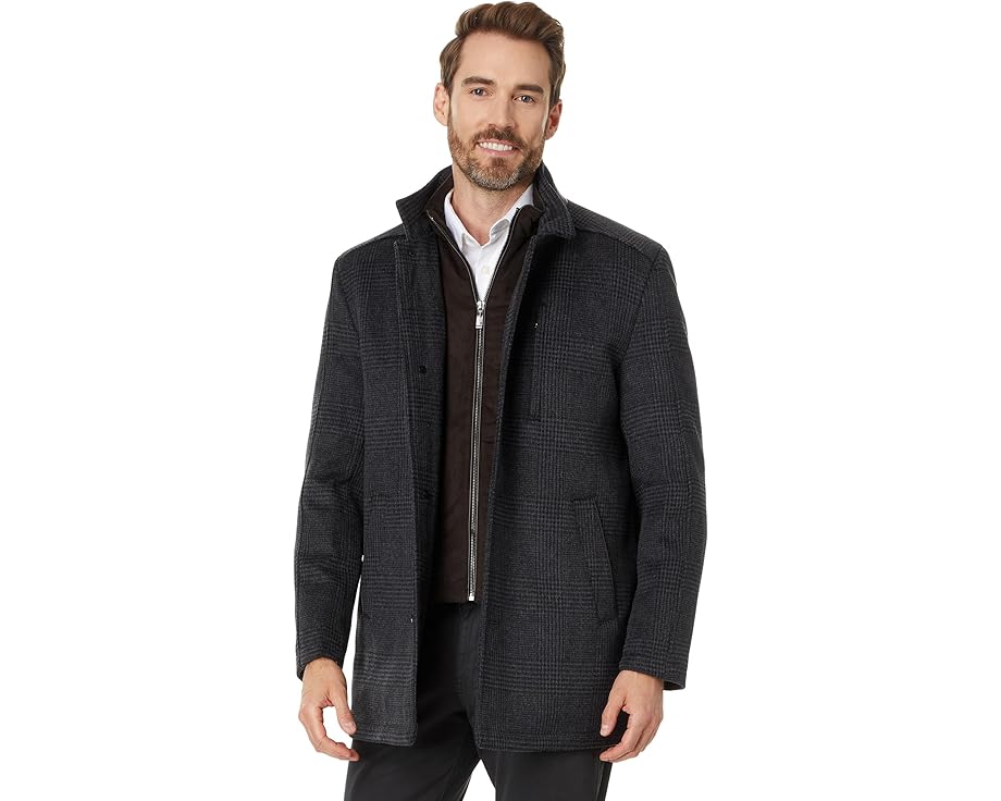 Шерстяное пальто Johnston & Murphy Upton Car Coat с отстегивающимся нагрудником