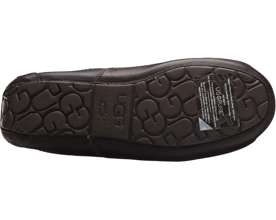 UGG Ascot Leather домашние тапочки с подкладкой UGGPlush