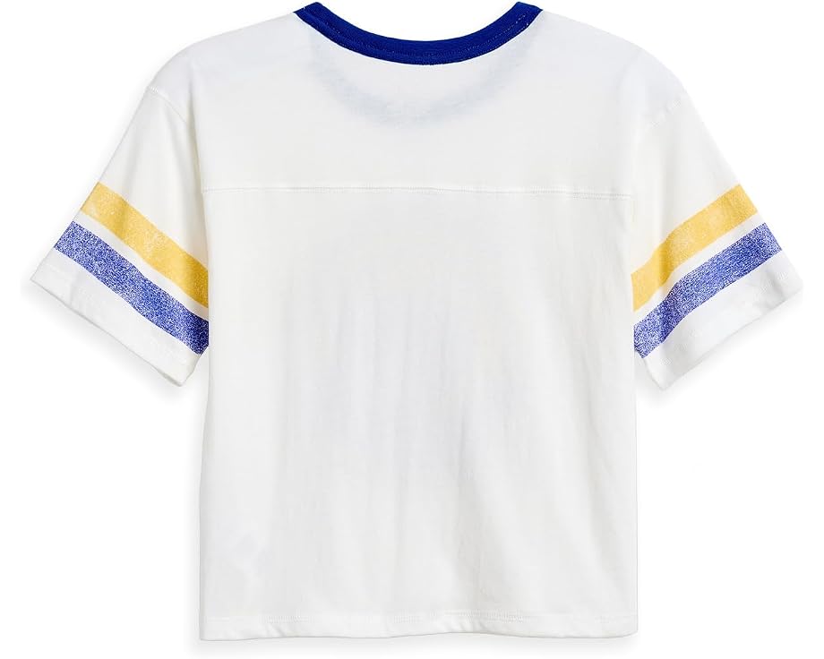 Футболка с полосатым кокеткой Junk Food Clothing для детей NFL Los Angeles Rams