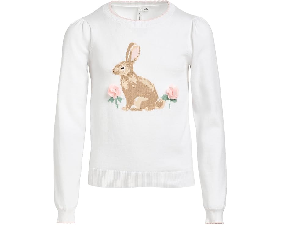 Свитер Bunny Intarsia с объемными цветами и воротником-стойкой