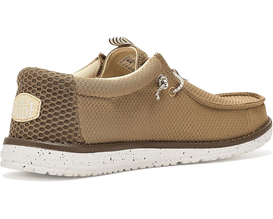 Кроссовки Wally Mesh Neutrals от Hey Dude текстильные с удобной шнуровкой