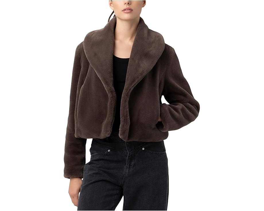 Короткая куртка Blank NYC Faux Fur Cropped из искусственного меха