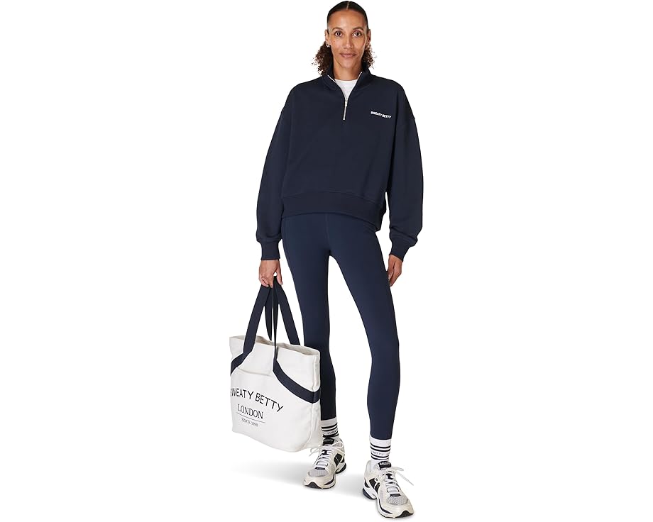 Sweaty Betty Полузипованный кроп-свитшот Revive из хлопка