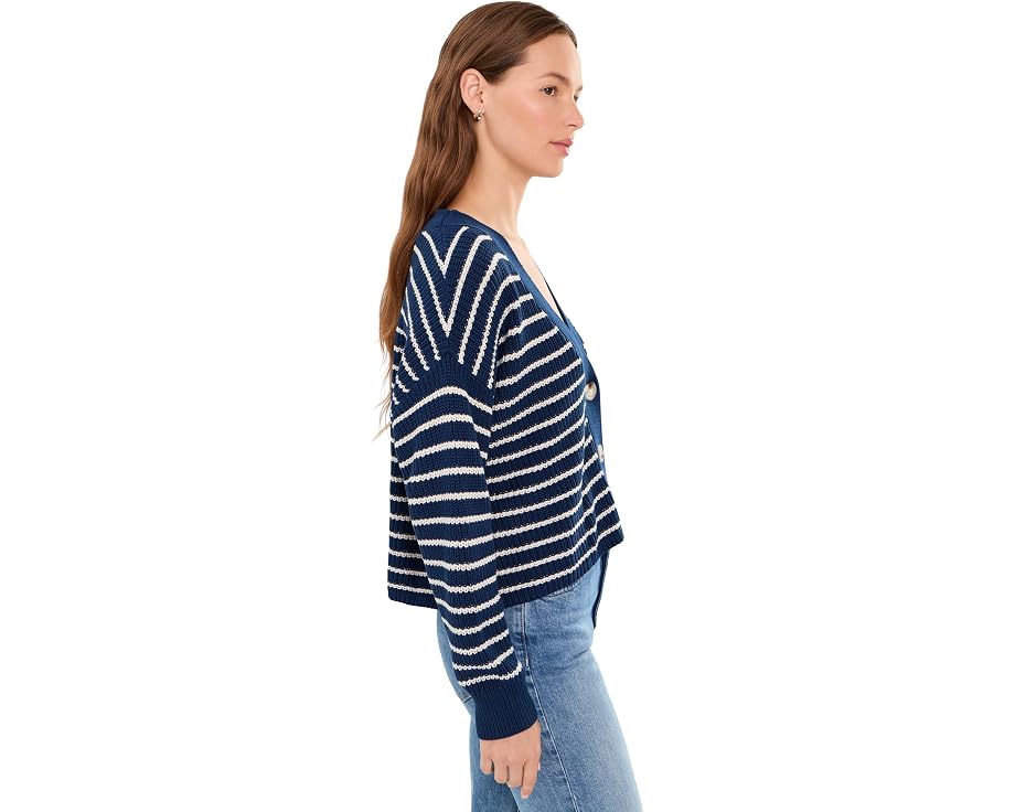 Eberjey кардиган Coastal Cotton Cardi из хлопка с отделкой в полоску