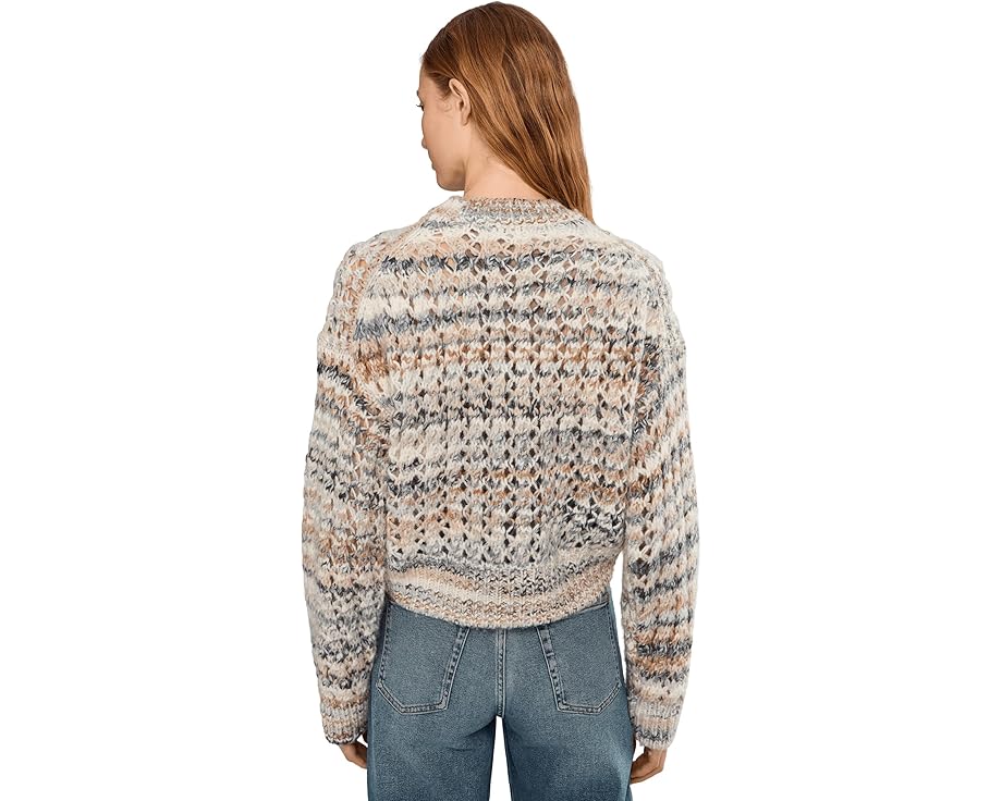 Свитер Madewell Fawn Open Stitch с полосками и ажурной вязкой
