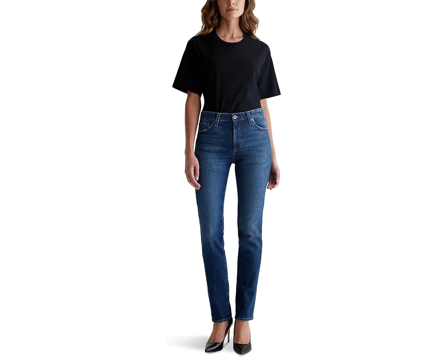 Джинсы AG Jeans Mari Slim Straight с завышенной талией