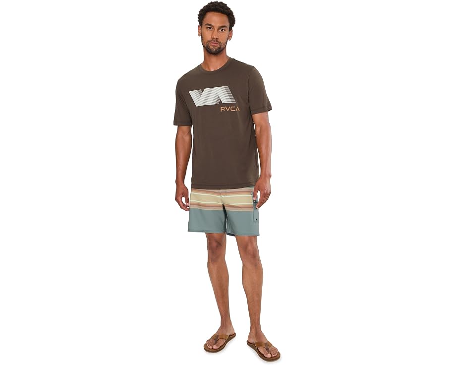 Пластиковые шорты RVCA Exotica длиной 43 см зеленые