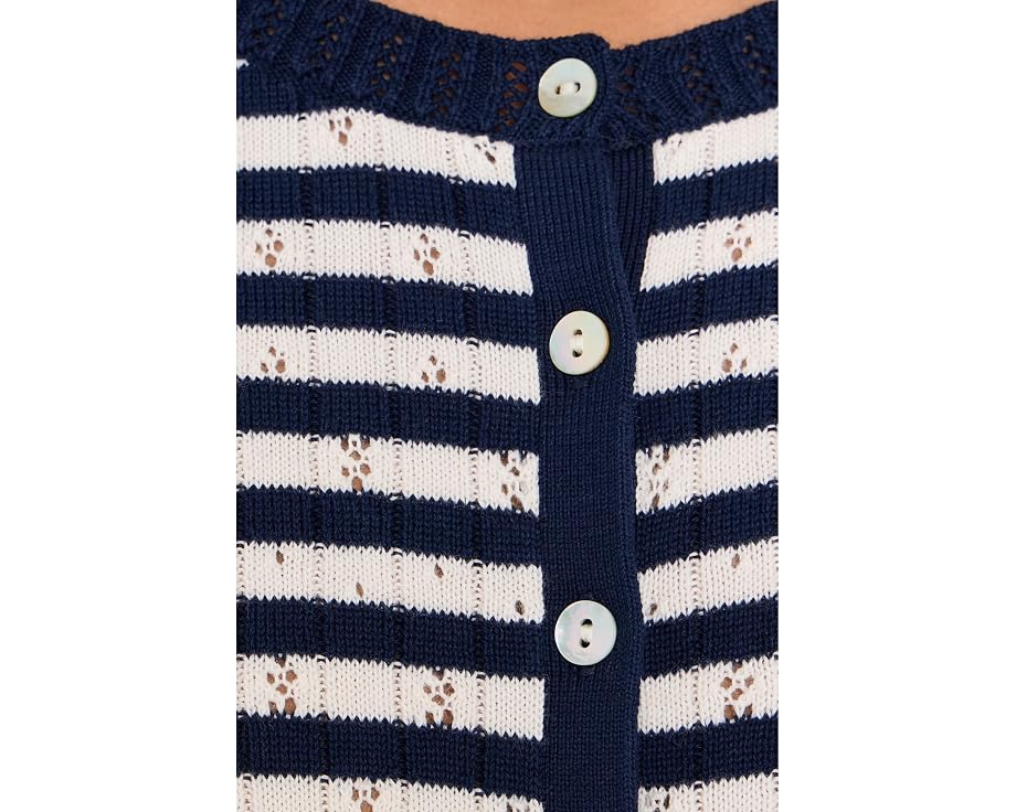 Кардиган Beckett Striped Pointelle от 525 america с рукавами-фонариками